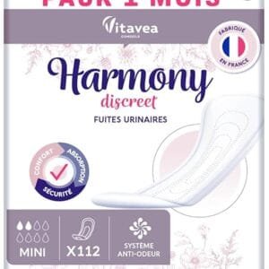 Harmony Discreet Serviettes Incontinence Femme 112 Pièces - Post-Accouchement