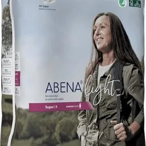 Abena Light Super Taille 4 - 30 Serviettes Anatomiques - Absorption Modérée