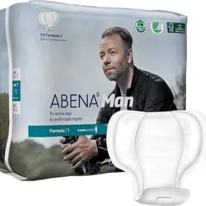 Abena Man Formula 1 - 15 Serviettes Incontinence Homme 450ml (Lot Double)