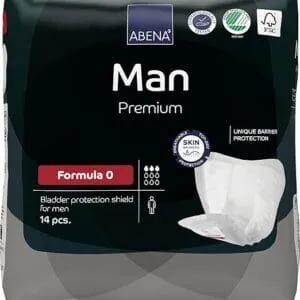 Abena Man Formula 0 - 14 Serviettes Incontinence Homme Éco - Absorption Rapide