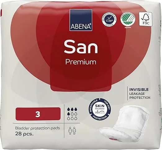 Abena San 3 Alèses Incontinence - 28 Pièces - 500ml Absorption - Unisexe