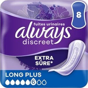 Always Discreet Serviettes Long Plus 8 Pièces - Nuit