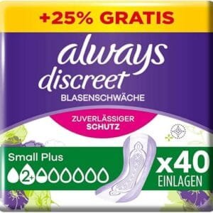 Always Discreet Small Plus 40 Serviettes - Discrètes