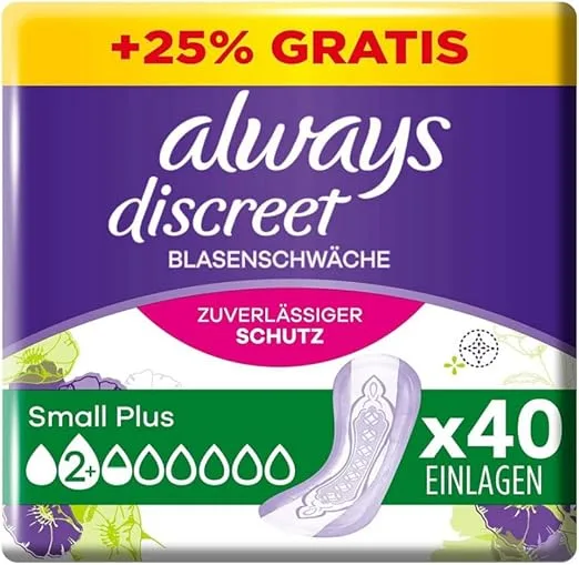 Always Discreet Small Plus 40 Serviettes - Discrètes