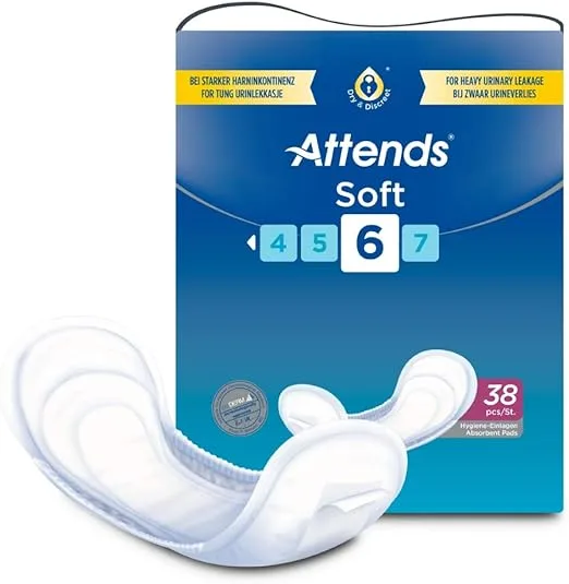 Attends Soft 6 - 38 Pansements Incontinence - Absorption Modérée