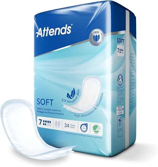 Attends Soft 7 - 34 Serviettes - Micro-Incontinence