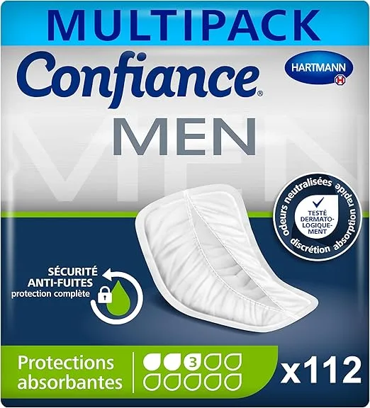 Confiance Men Protections 3 Gouttes - 8x14 Unités - Discrètes