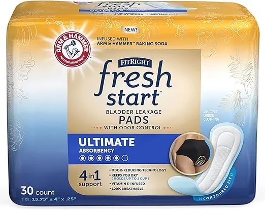 FitRight Fresh Start Serviettes Post-Partum 30 Pièces - Absorption Ultime