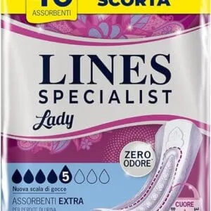 Lines Specialist Lady - 40 Serviettes - Incontinence Légère