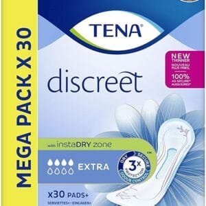 Tena Discreet Extra Mega Pack - 30 Serviettes
