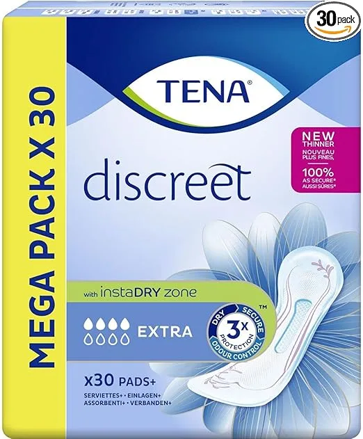 Tena Discreet Extra Mega Pack - 30 Serviettes