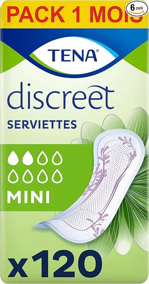 Tena Discreet Mini Post-Accouchement - 120 Serviettes