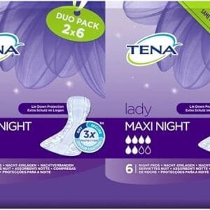 Tena Lady Maxi Nuit - 2x6 Serviettes - Nuit