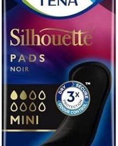 Tena Silhouette Noir Mini - 18 Serviettes